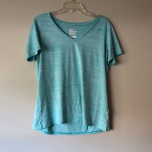 Nike Blue V Neck Workout Top